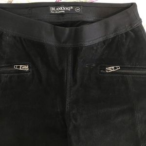 Blank NYC black suede moto jeggings